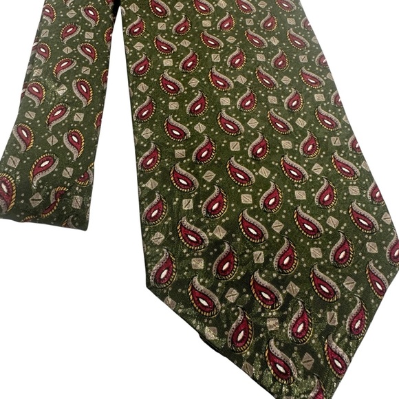 CHRISTIAN DIOR MONSEUR Polyester Paisley Tie - Picture 2 of 7